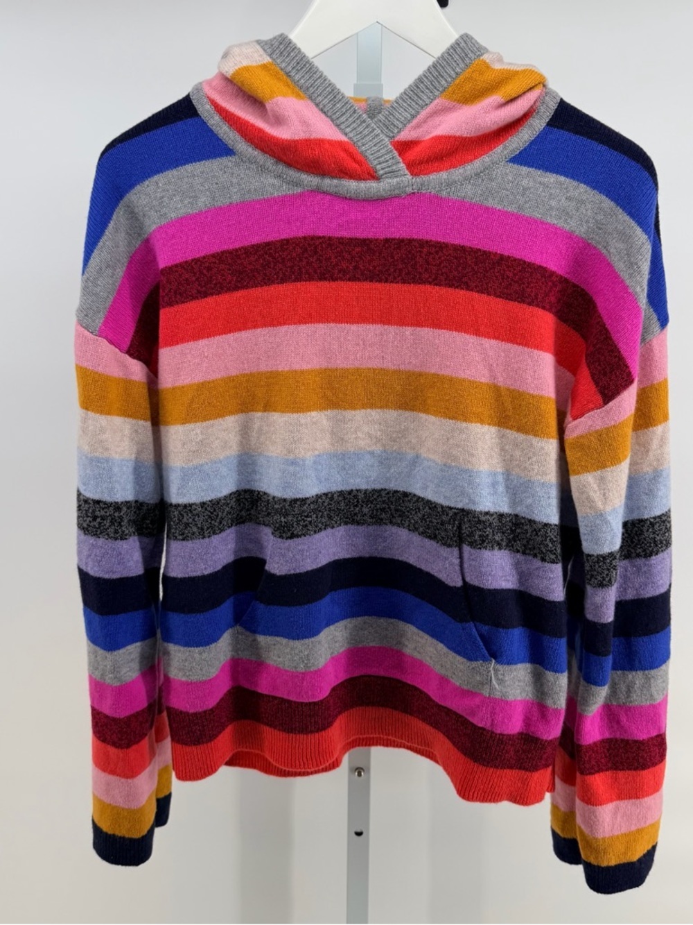 GAP Multicolor Crazy Stripe Hooded Sweater